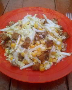 Салат из китайской капусты с сухариками