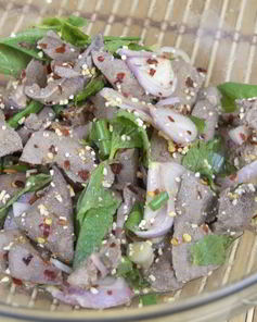 Салат из печени свиной