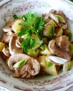 Салат из шампиньонов и кабачков