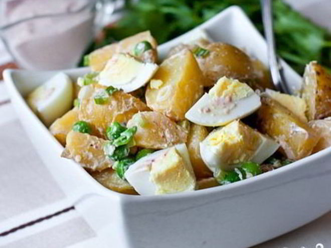 Рецепт салата из яиц и картофеля