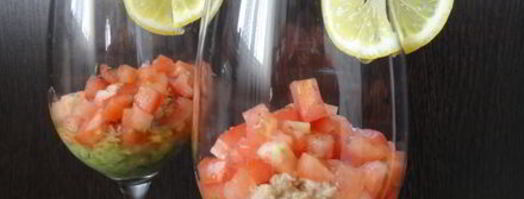 салат-коктейль из авокадо и тунца. Шаг 5