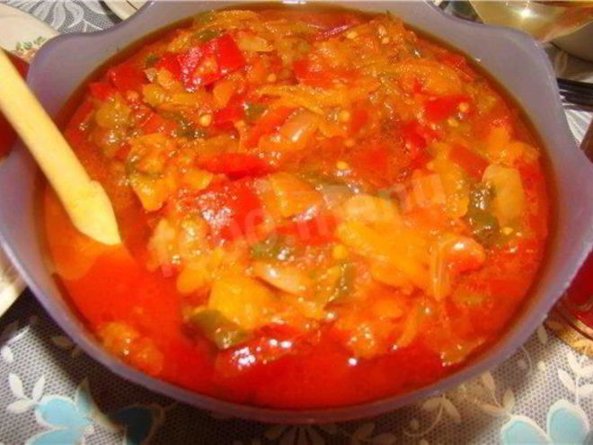 Рецепт салата лечо