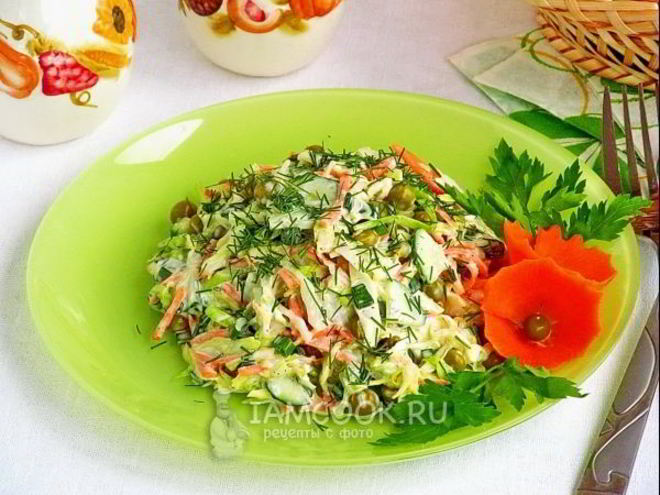 Рецепт салата овощное раздолье