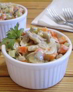 Салат с грибами и морковью