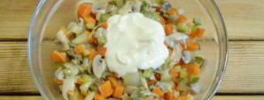 салат с грибами и морковью. Шаг 8