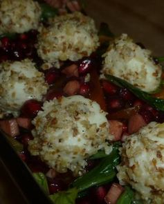 Салат с хурмой, моцареллой и гранатом