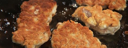 салат с крокетами из мозгов и грибами. Шаг 2