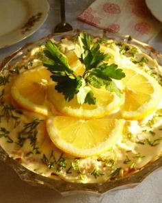 Салат с маринованными шампиньонами