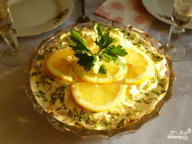 Рецепт салата с маринованными шампиньонами