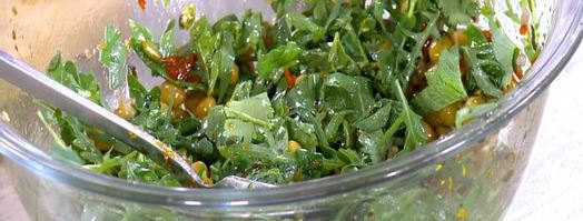 салат с нутом и запеченной в меду морковью. Шаг 9