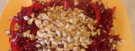 салат со свеклой и грецким орехом. Шаг 5