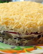 Салат Тоска с шампиньонами