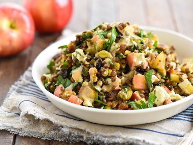 Рецепт вкусного салата из чечевицы