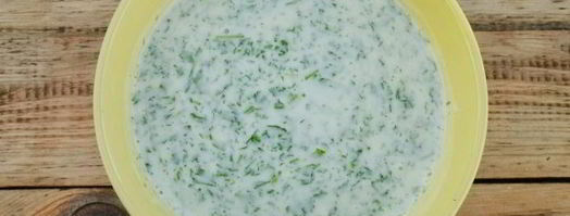 кефирный соус с чесноком и кинзой. Шаг 8