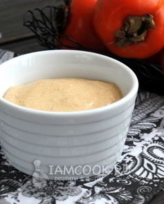 Соус из сыра с плесенью и хурмой