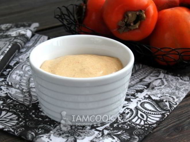 Рецепт соуса из сыра с плесенью и хурмой