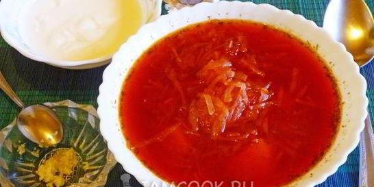 Борщ диетический за 20 минут