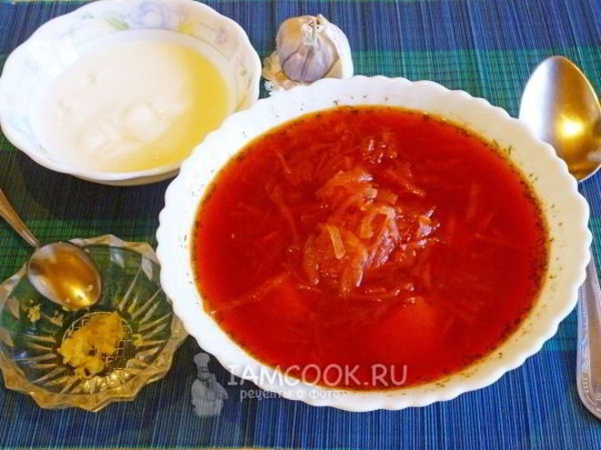 Рецепт борща диетического за 20 минут