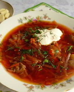 Борщ из конины