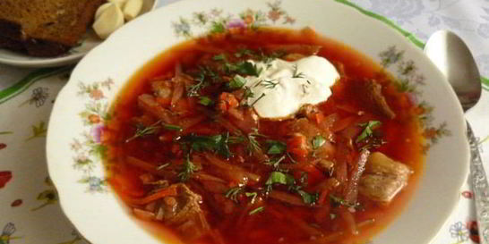 Борщ из конины