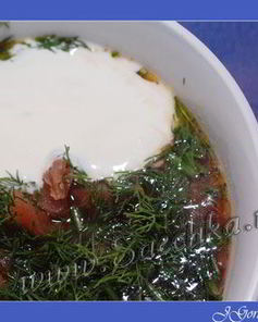 Борщ постный с грибами