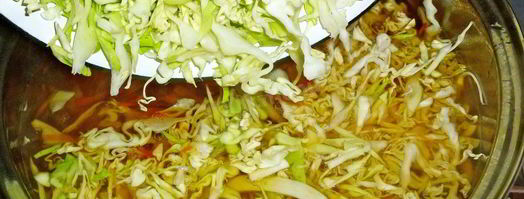 борщ с фасолью постный. Шаг 12