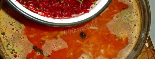 борщ с фасолью постный. Шаг 16