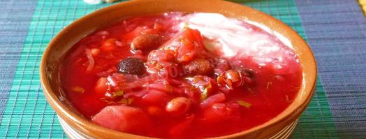 борщ с фасолью постный. Шаг 19