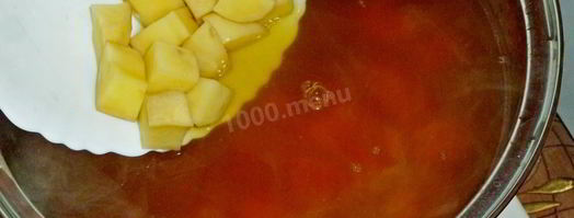 борщ с фасолью постный. Шаг 9