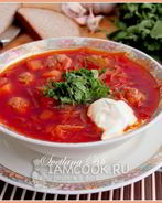 Борщ с фрикадельками