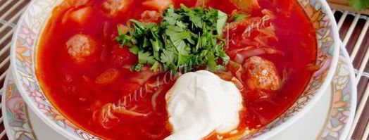 борщ с фрикадельками. Шаг 15