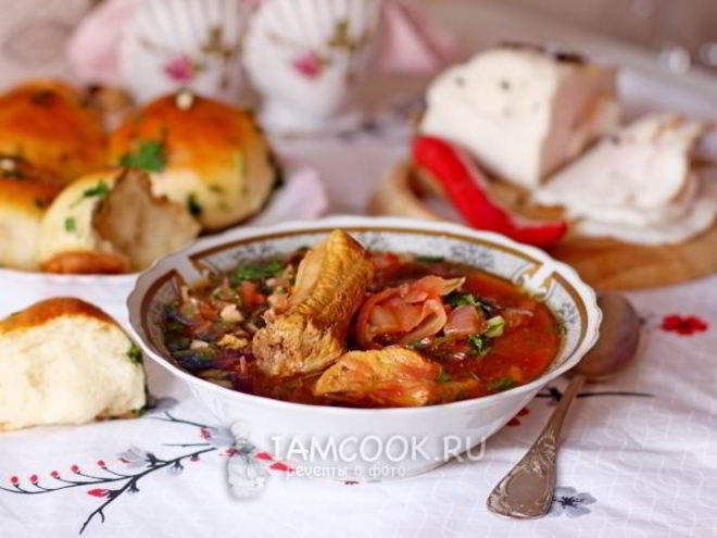 Рецепт борща с кислой капустой в мультиварке