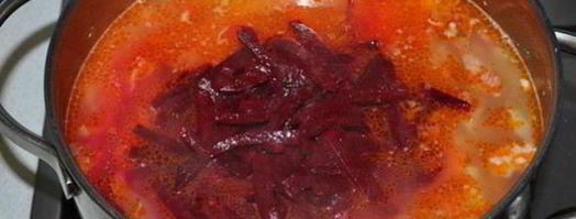 борщ с копчеными ребрышками. Шаг 4