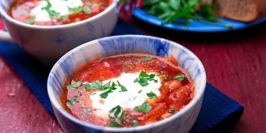 Борщ с курицей и капустой