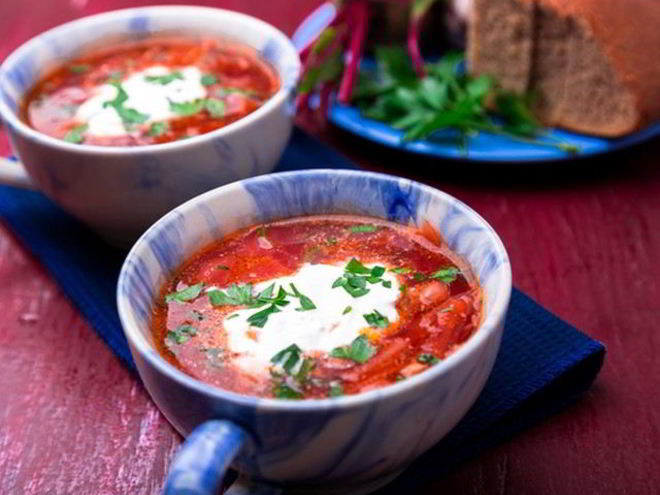 Рецепт борща с курицей и капустой