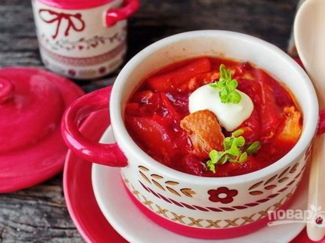 Рецепт борща с курицей и свеклой