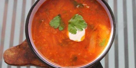 Борщ с курицей в мультиварке