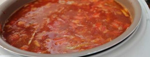 борщ с курицей в мультиварке. Шаг 4