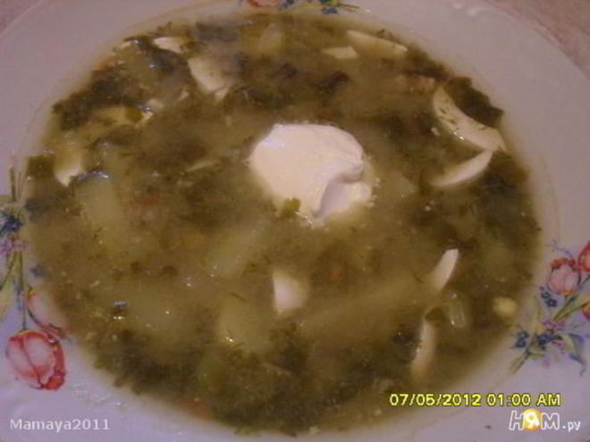 Рецепт борща со щавелем и яйцом