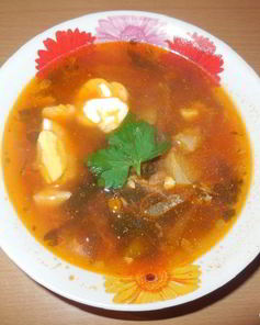 Борщ в мультиварке со щавелем