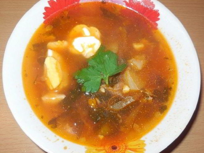 Рецепт борща в мультиварке со щавелем