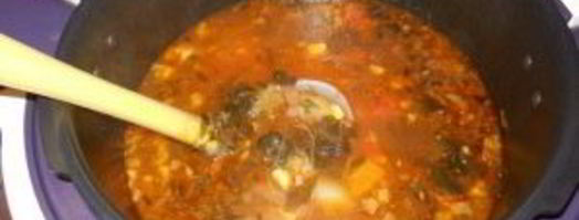 борщ в мультиварке со щавелем. Шаг 10