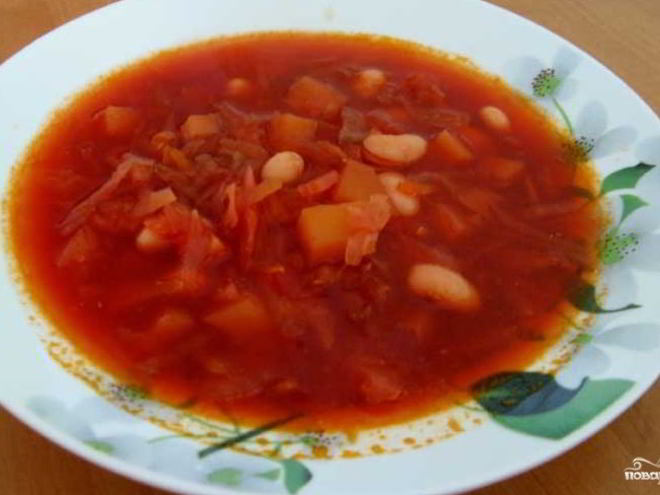 Рецепт диетического борща без зажарки