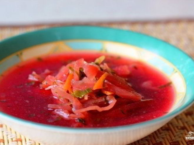 Рецепт диетического борща