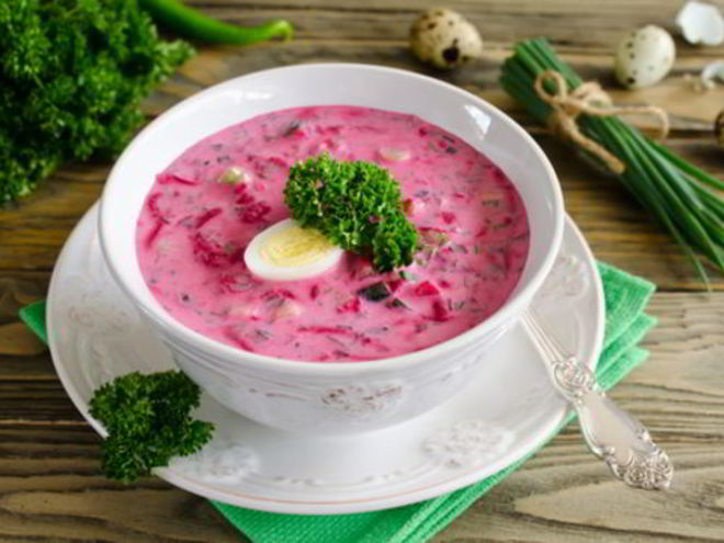 Рецепт холодного борща из свеклы