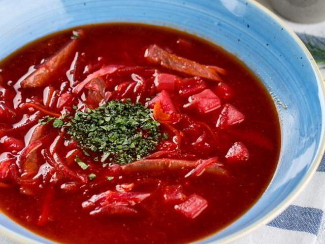 Рецепт холодного борща с говядиной