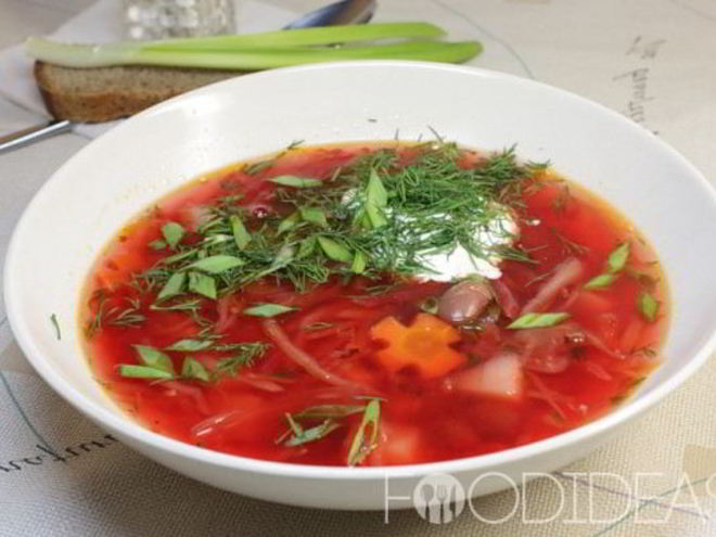 Рецепт красного борща