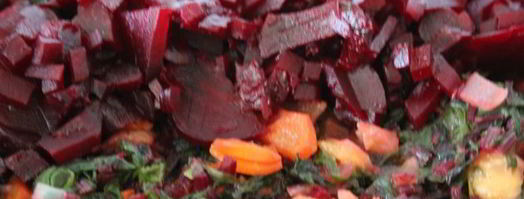 летний борщ со свекольными листьями. Шаг 5