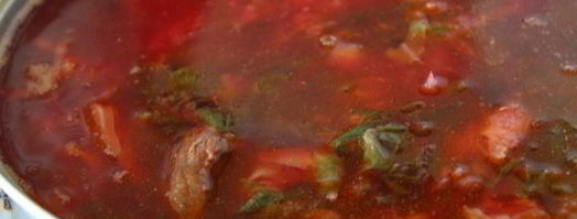 летний борщ со свекольными листьями. Шаг 9