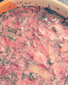 Литовский холодный борщ